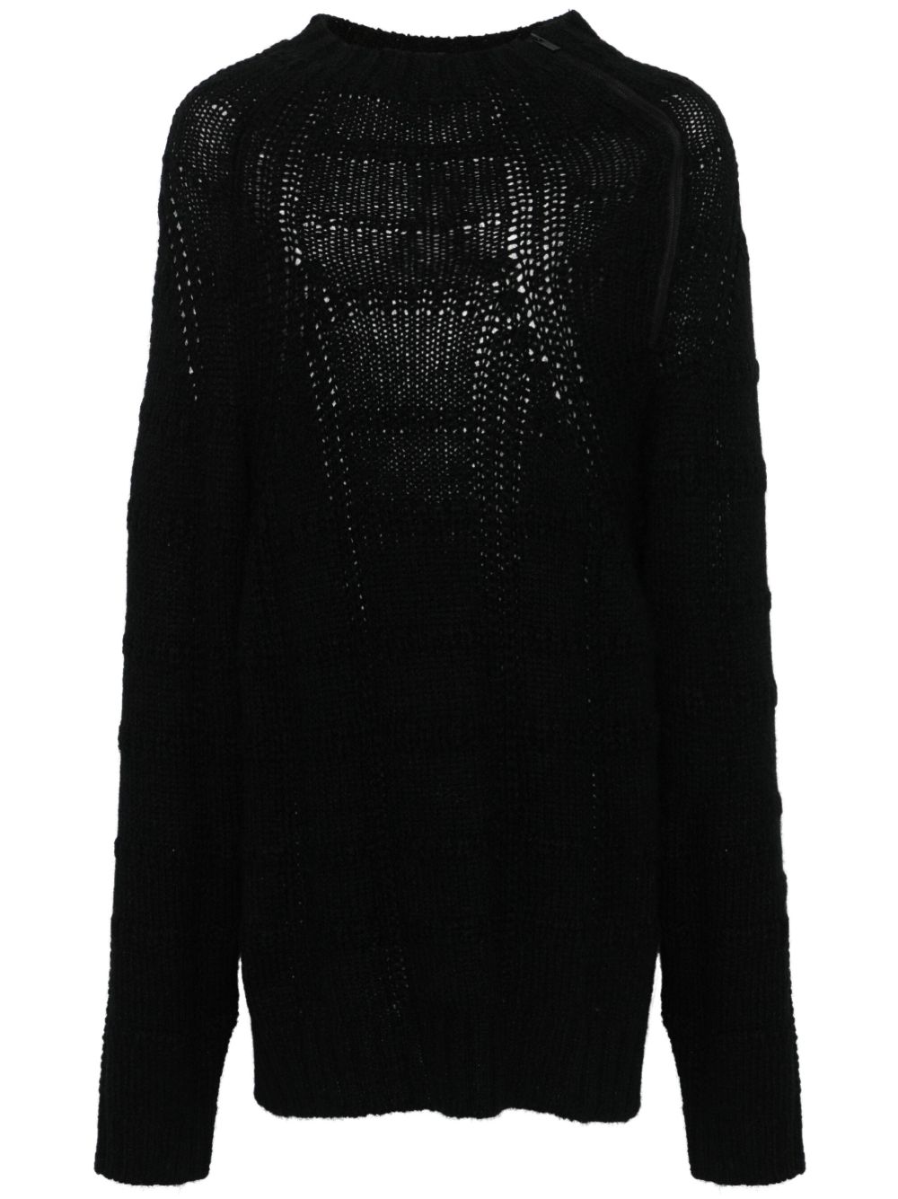 Yohji Yamamoto 渔夫针织毛衣 - 黑色