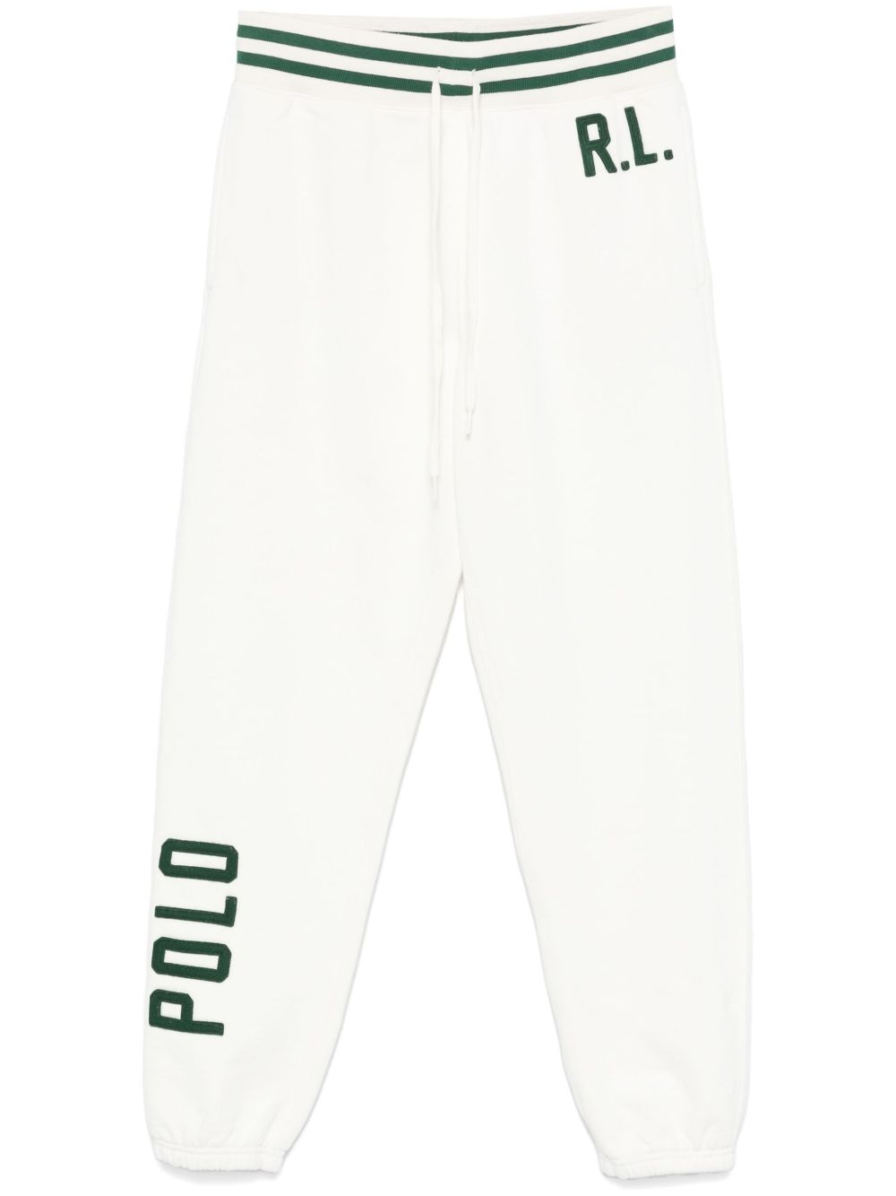Polo Ralph Lauren logo贴花运动裤 - 白色