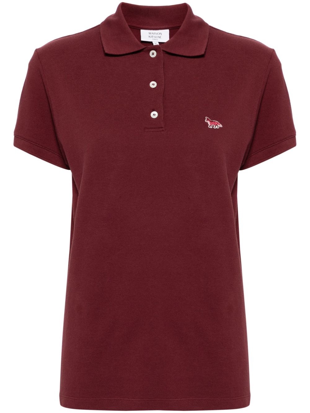 Maison Kitsuné 小狐狸贴花合身polo衫 - 紫色