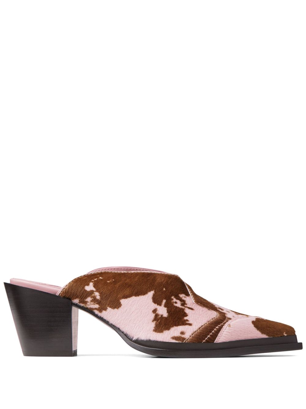Jimmy Choo Cece 毛绒中跟穆勒鞋 - 粉色