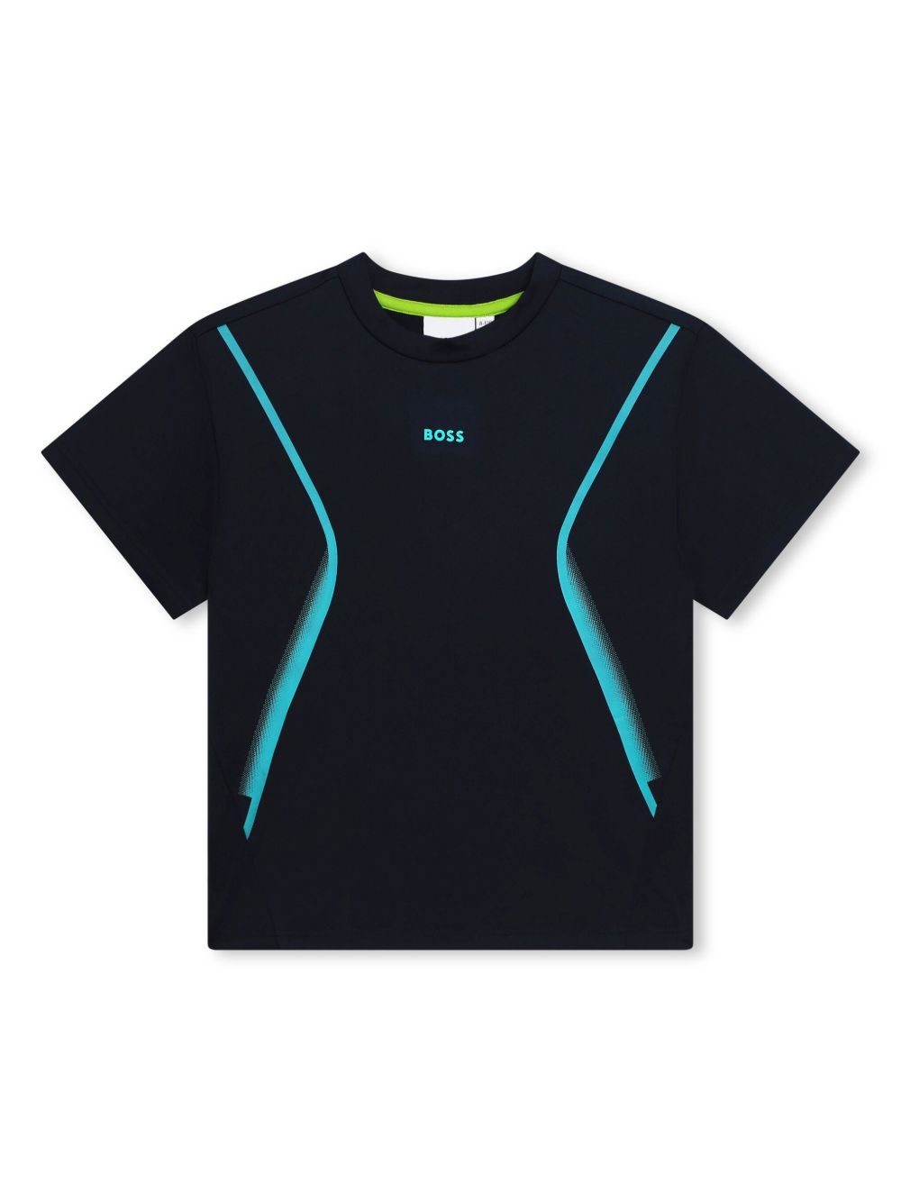 BOSS Kidswear logo印花棉T恤 - 黑色