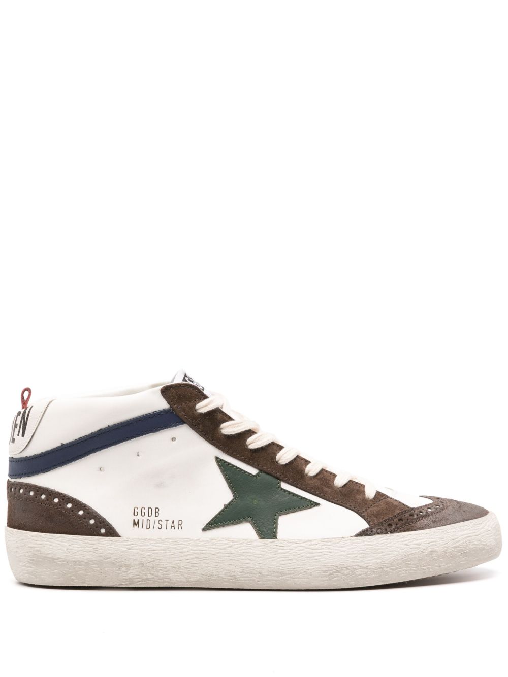 Golden Goose Mid-Star 皮质板鞋 - 白色