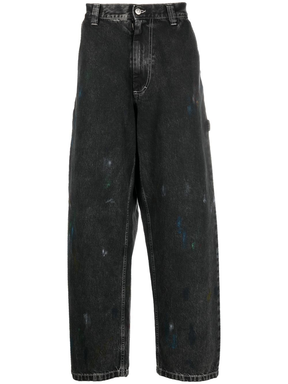 Maison Margiela Paint 直筒牛仔裤 - 黑色