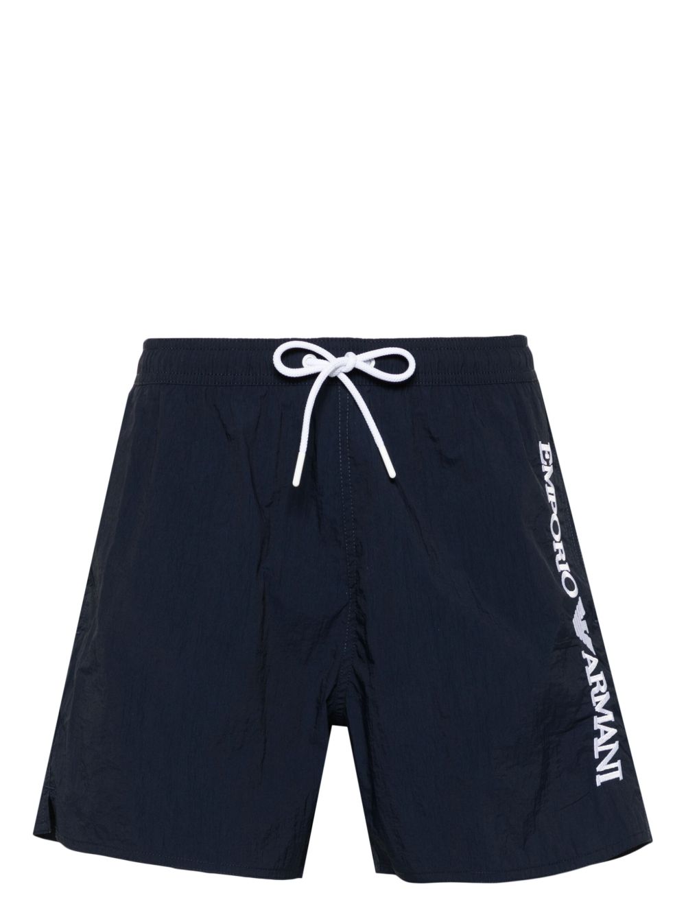 Emporio Armani logo刺绣泳裤 - 蓝色