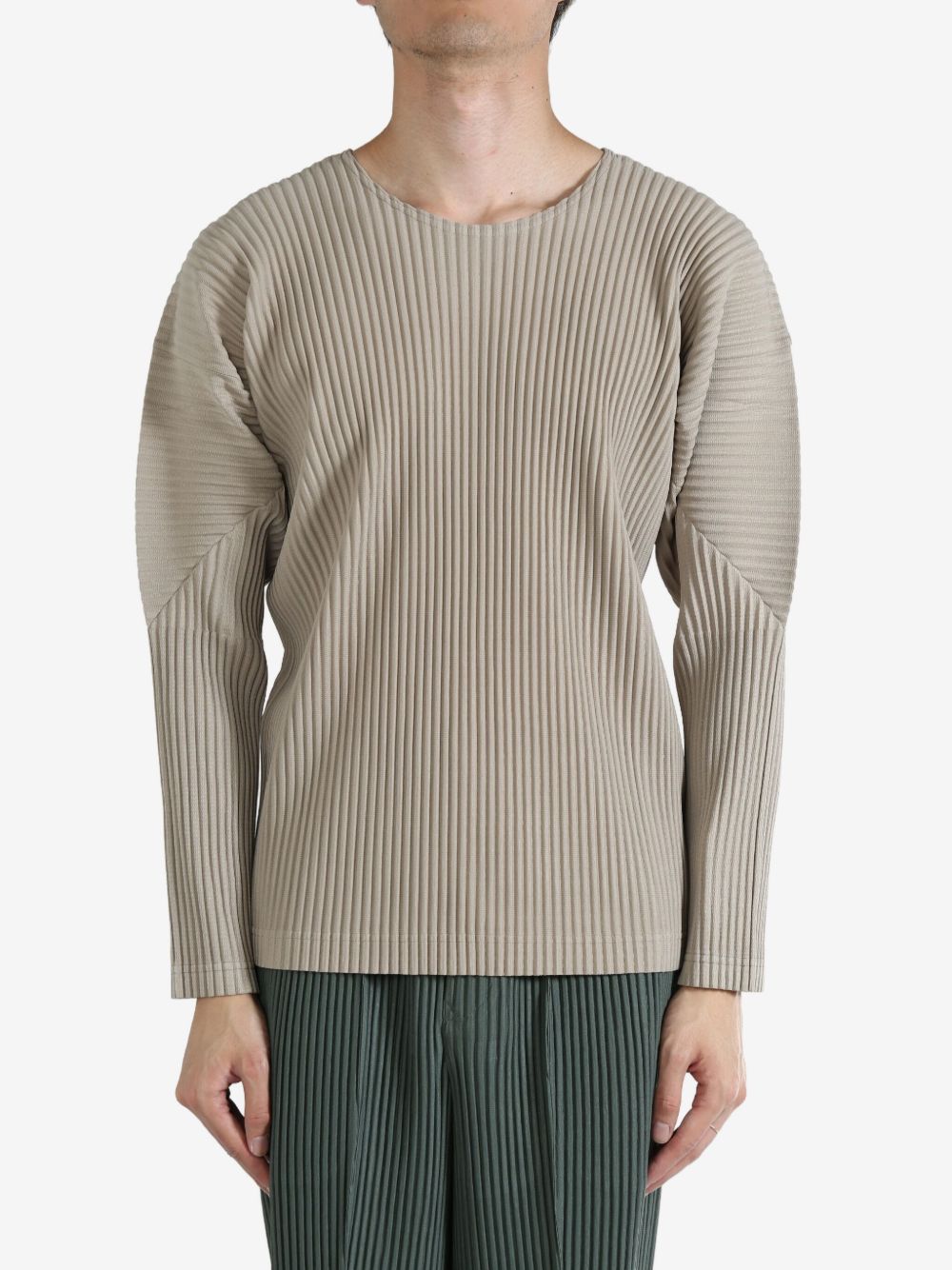 Homme Plissé Issey Miyake plissé long sleeve t-shirt - 中性色