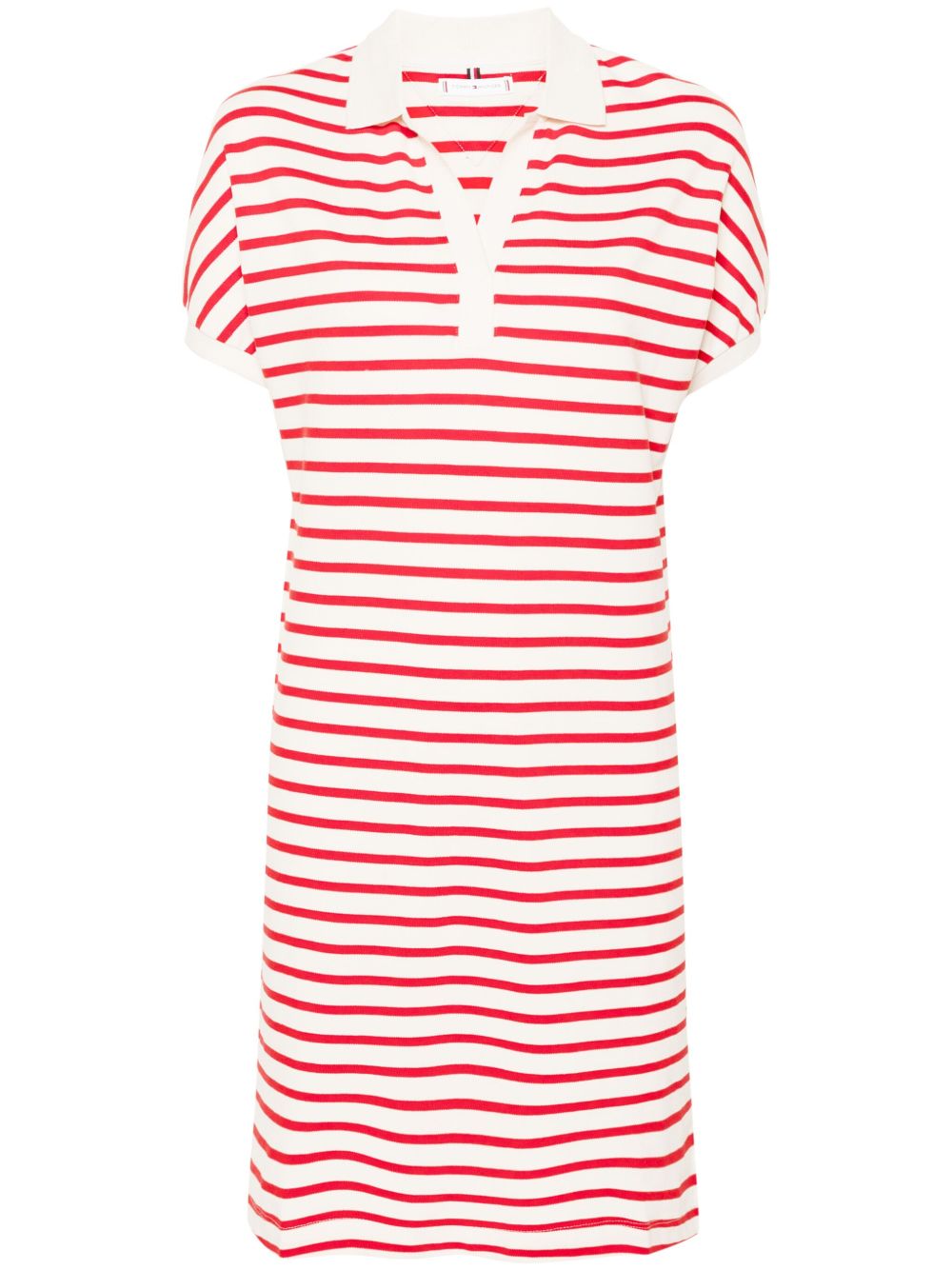 Tommy Hilfiger Bengal 条纹珠地布polo连衣裙 - 红色