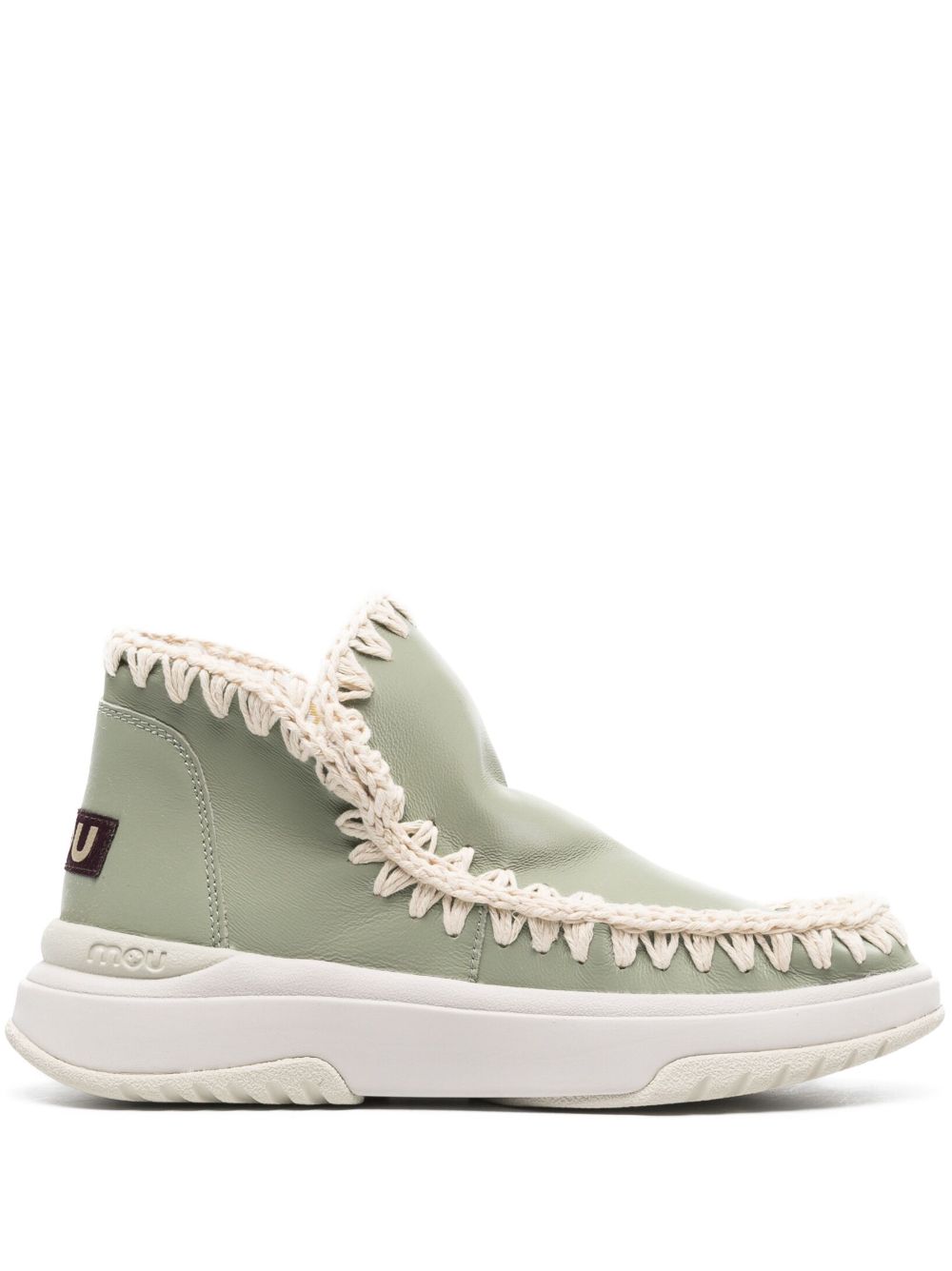 Mou Schuhe 皮质及踝靴 - 绿色