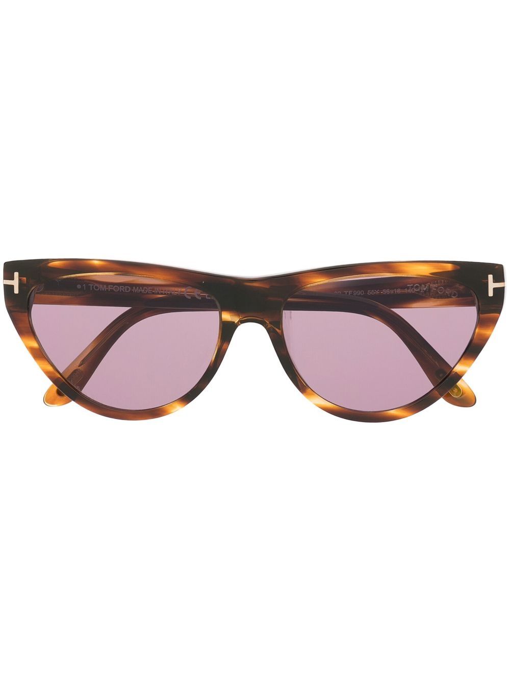 TOM FORD Eyewear 猫眼框太阳眼镜 - 褐色