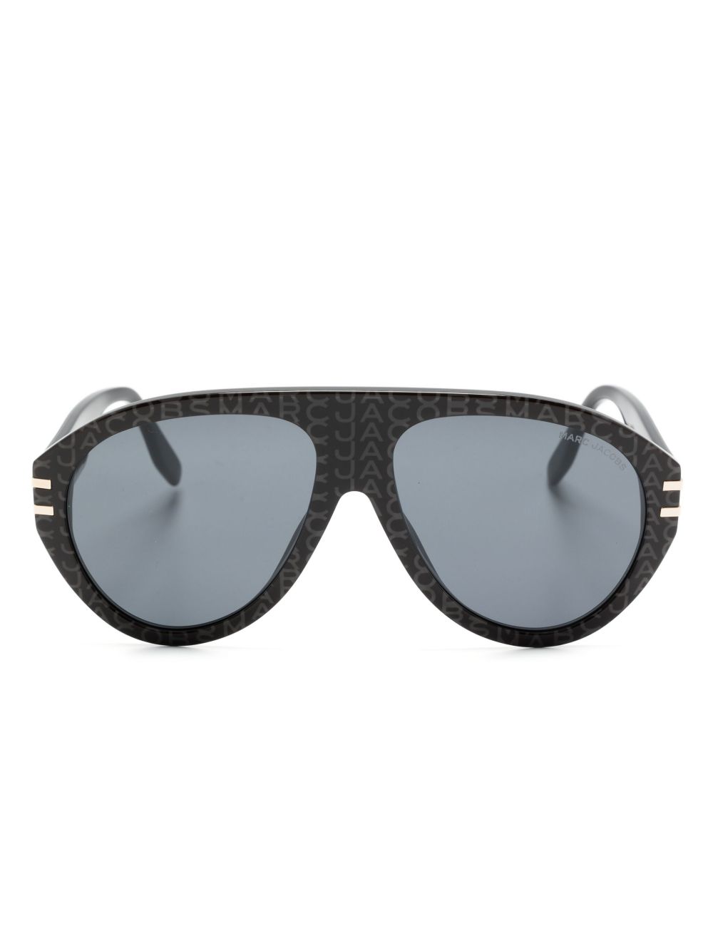 Marc Jacobs Eyewear 飞行员镜框太阳眼镜 - 褐色