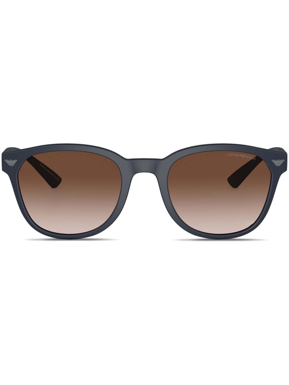 Emporio Armani 几何形镜框太阳眼镜 - 蓝色