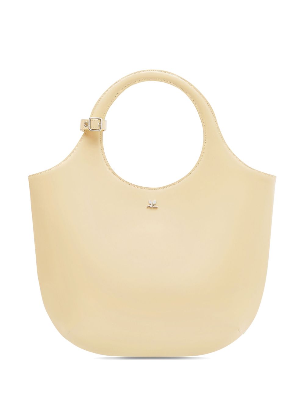Courrèges Holy 中号皮质托特包 - 中性色
