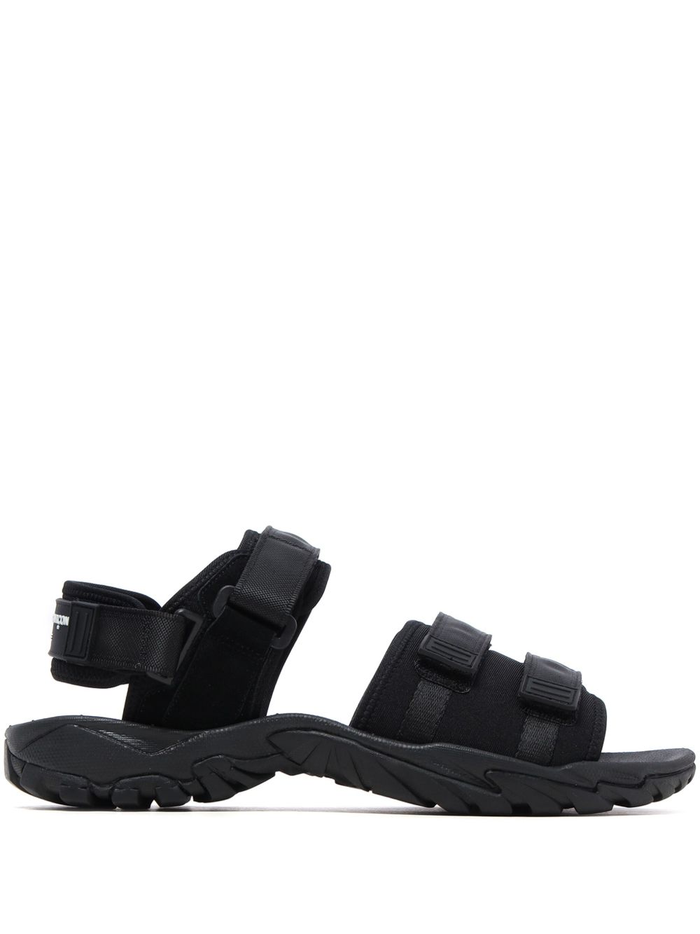 Comme des Garçons Homme logo贴花魔术贴凉鞋 - 黑色