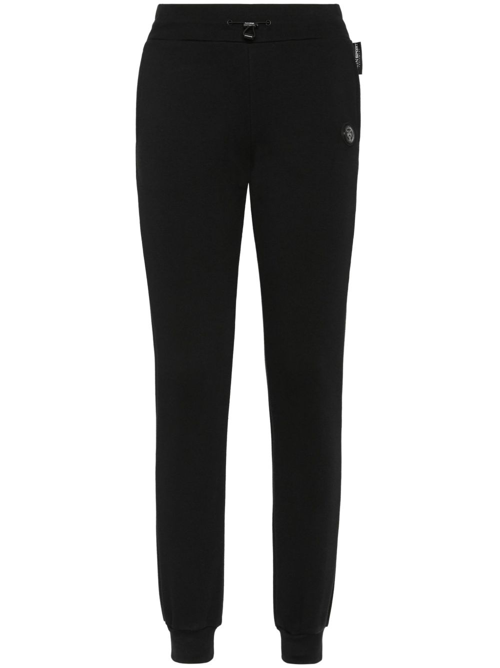 Plein Sport logo刺绣运动裤 - 黑色