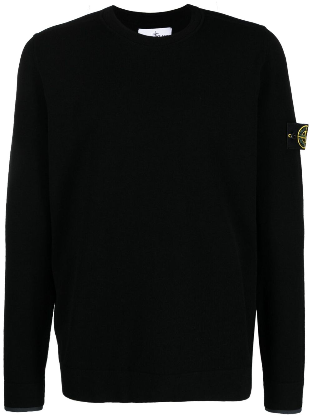 Stone Island 罗盘图案长袖毛衣 - 黑色