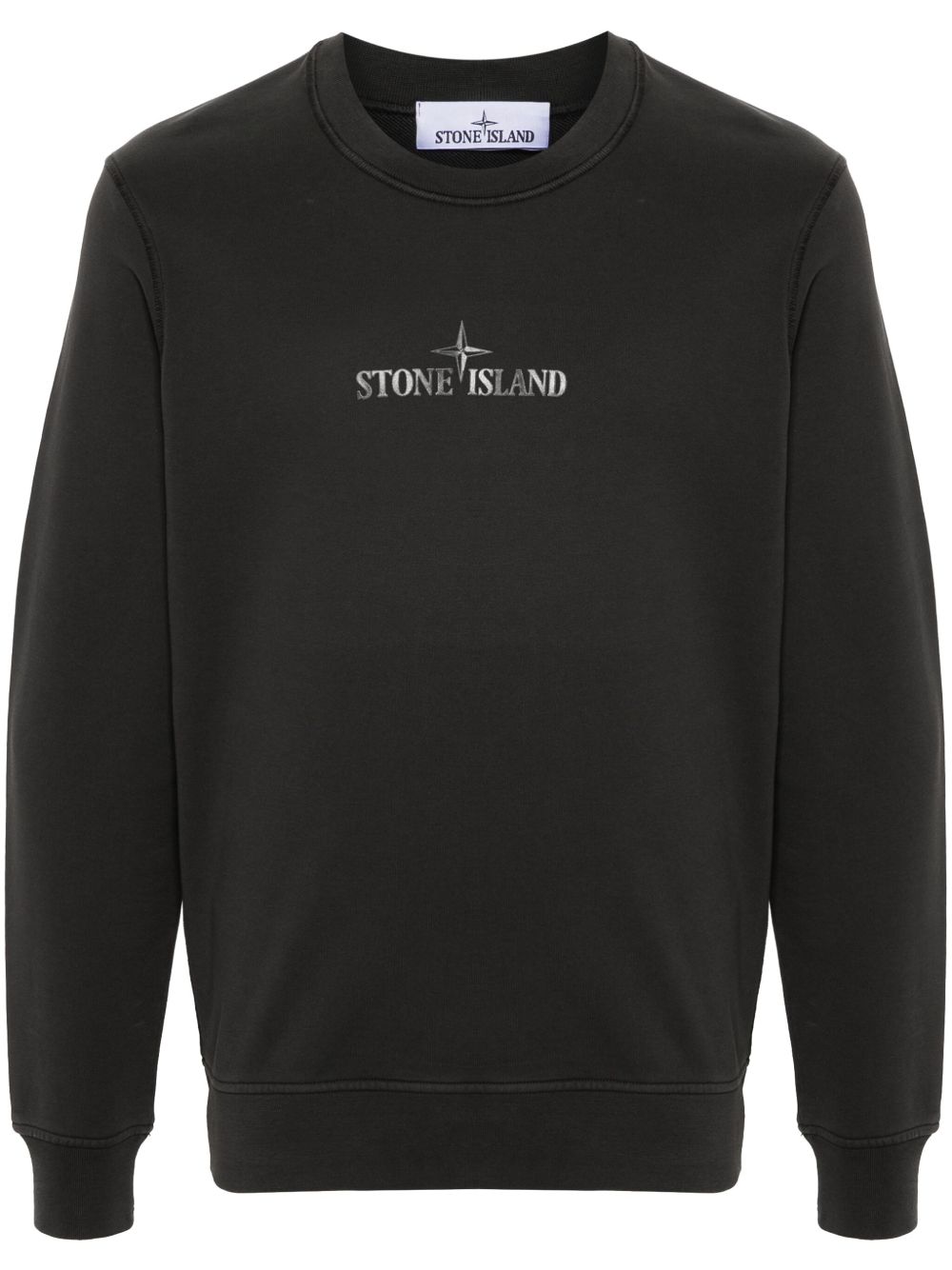 Stone Island 棉卫衣 - 黑色
