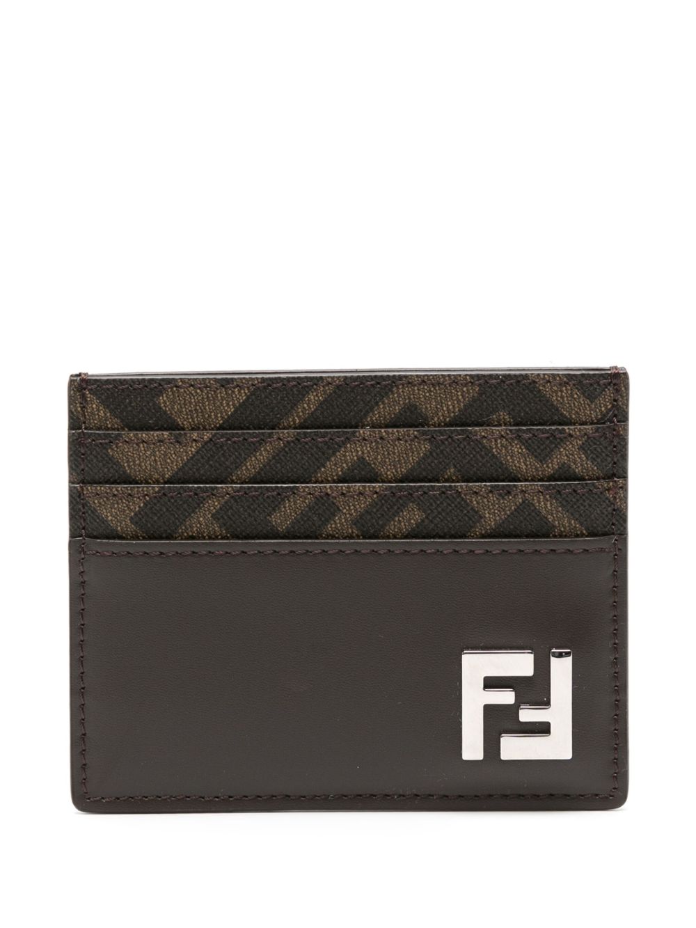 FENDI FF 标牌卡夹 - 褐色