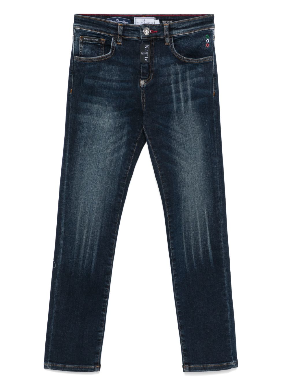 Philipp Plein Junior Super Straight Cut 牛仔裤 - 蓝色