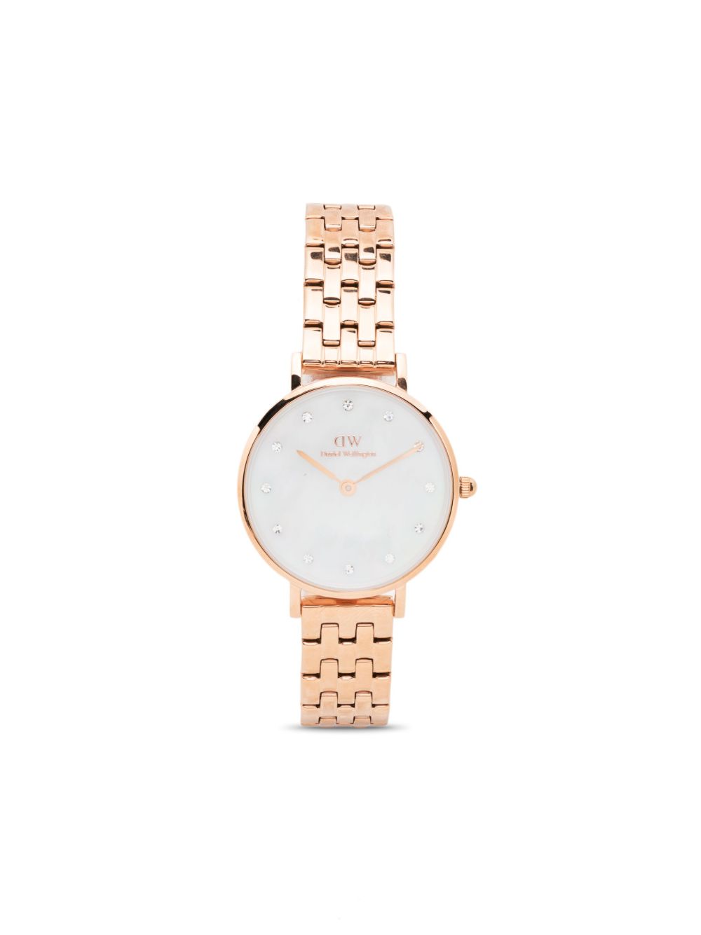 Daniel Wellington Petite Lumine 5-Link 28毫米腕表 - 粉色