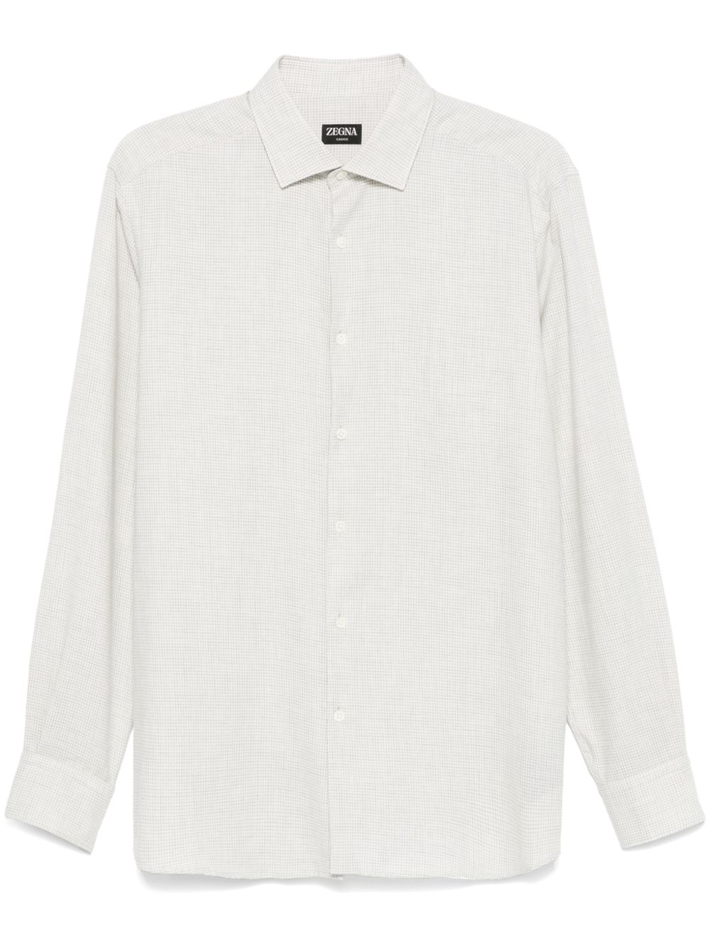 Zegna 格纹衬衫 - 绿色