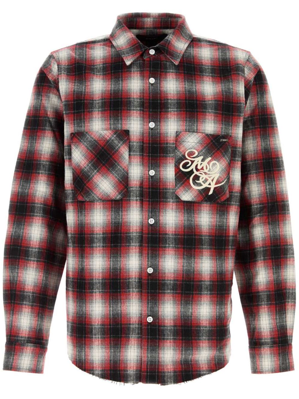 AMIRI logo刺绣衬衫 - 黑色
