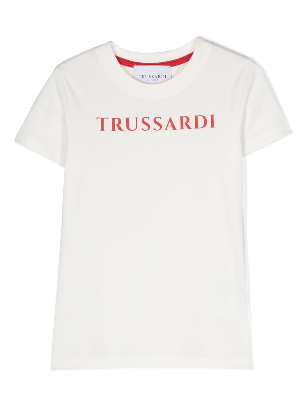 TRUSSARDI JUNIOR 橡胶logo T恤 - 白色