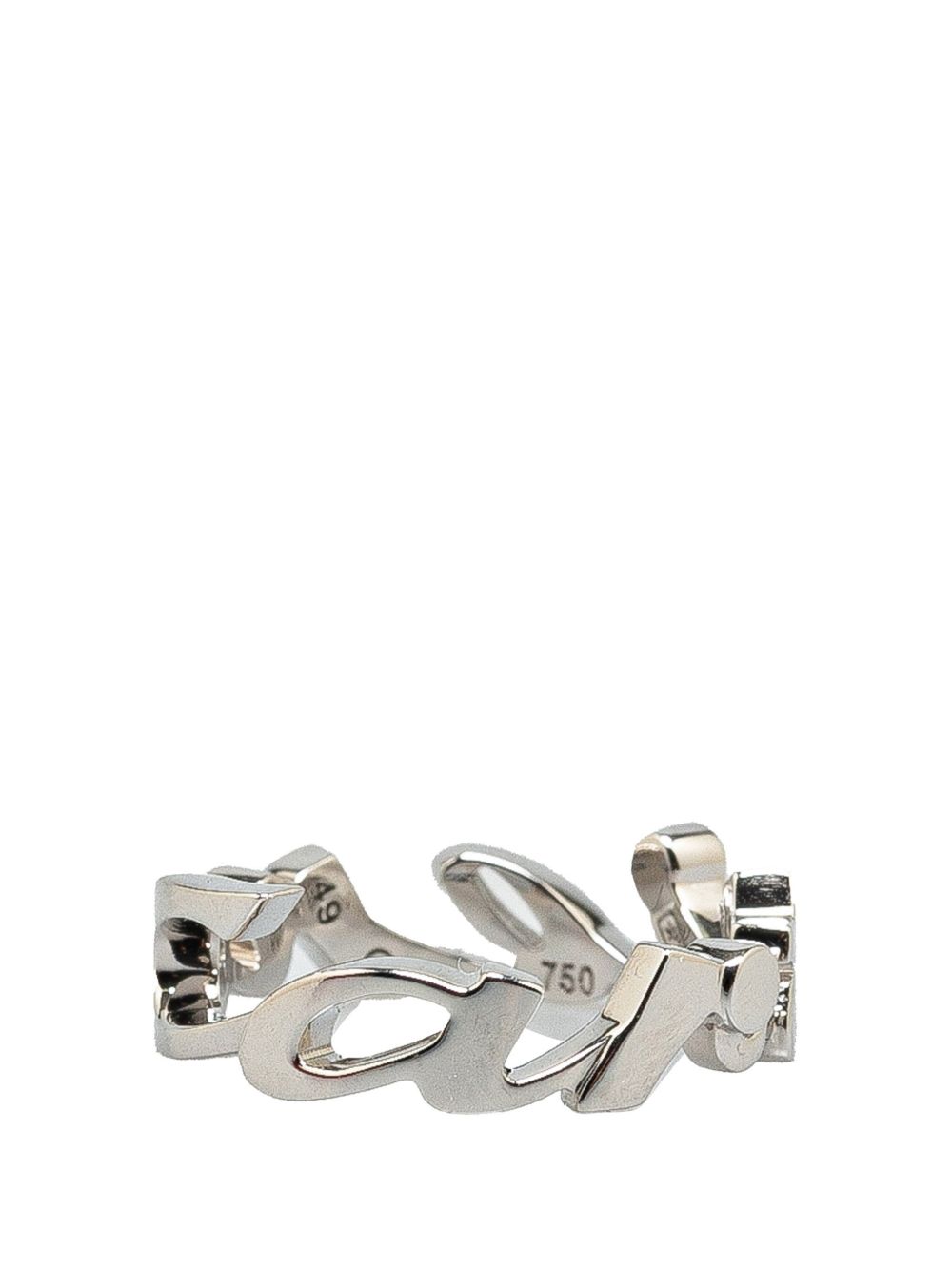 Cartier 18K白金 Signature 戒指（1990-2023年典藏款） - 银色