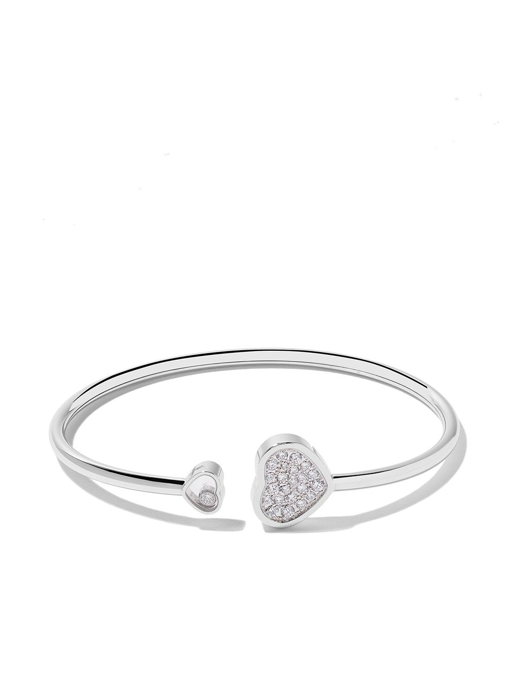 Chopard 18k白金Happy Hearts钻石手镯 - 银色