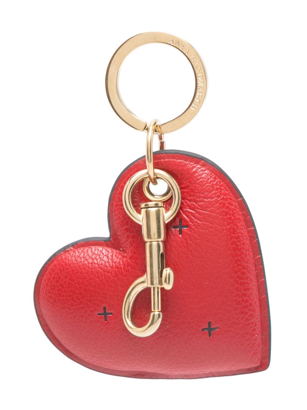 Anya Hindmarch 心形图案钥匙扣 - 红色