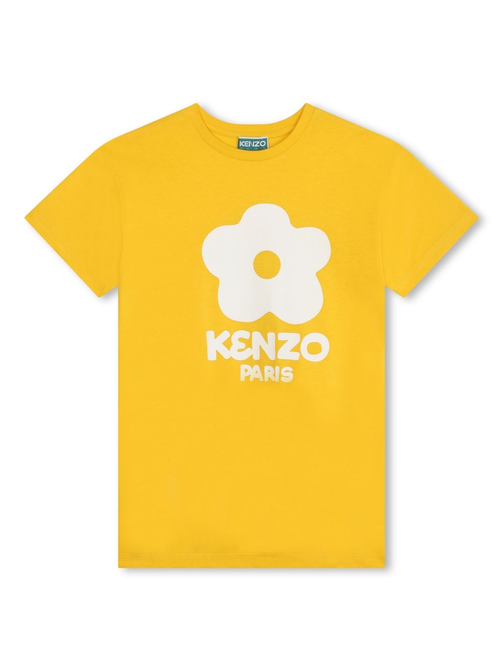 Kenzo Kids Boke Flower 棉连衣裙 - 黄色