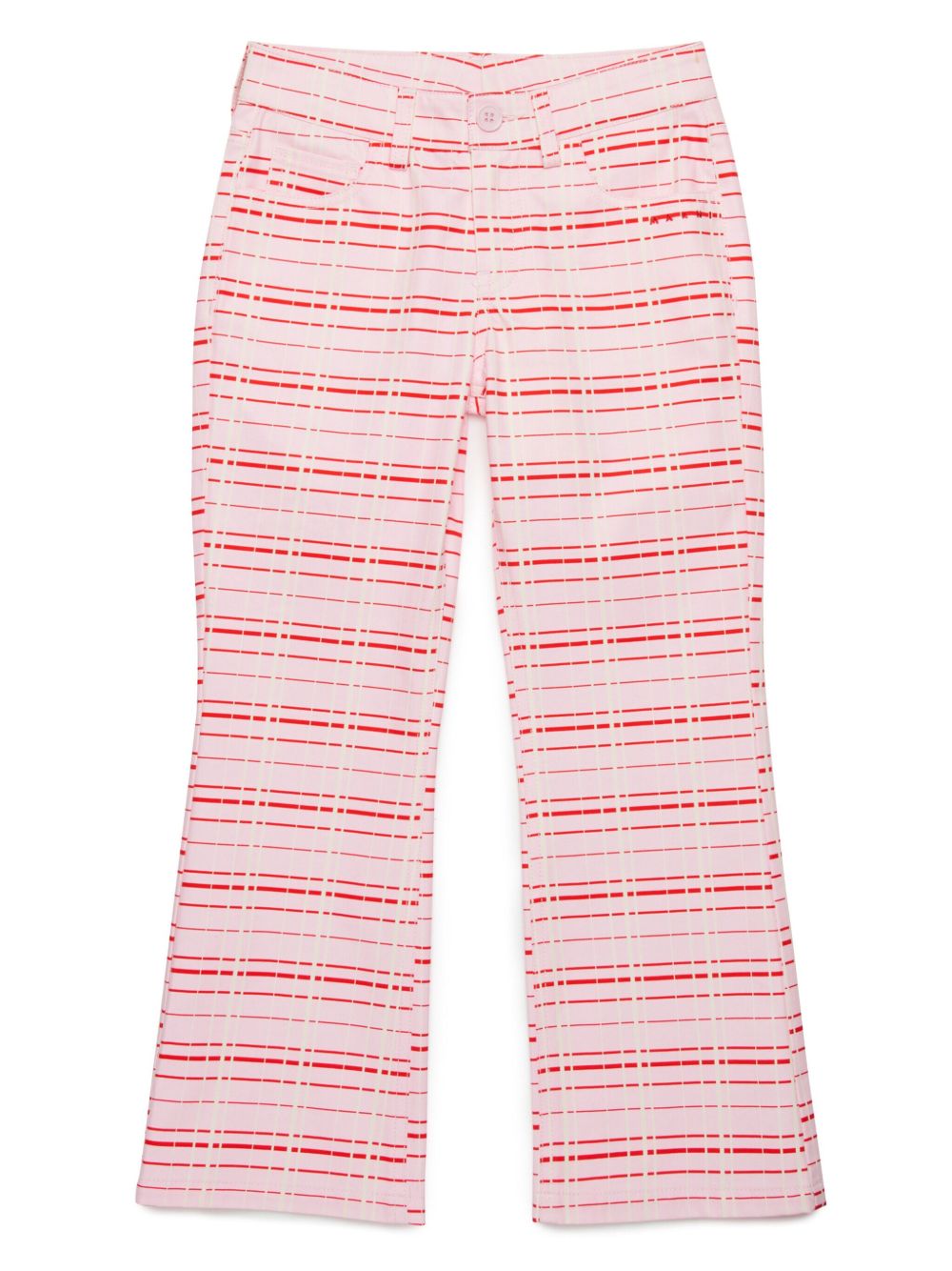 Marni Kids 格纹长裤 - 粉色
