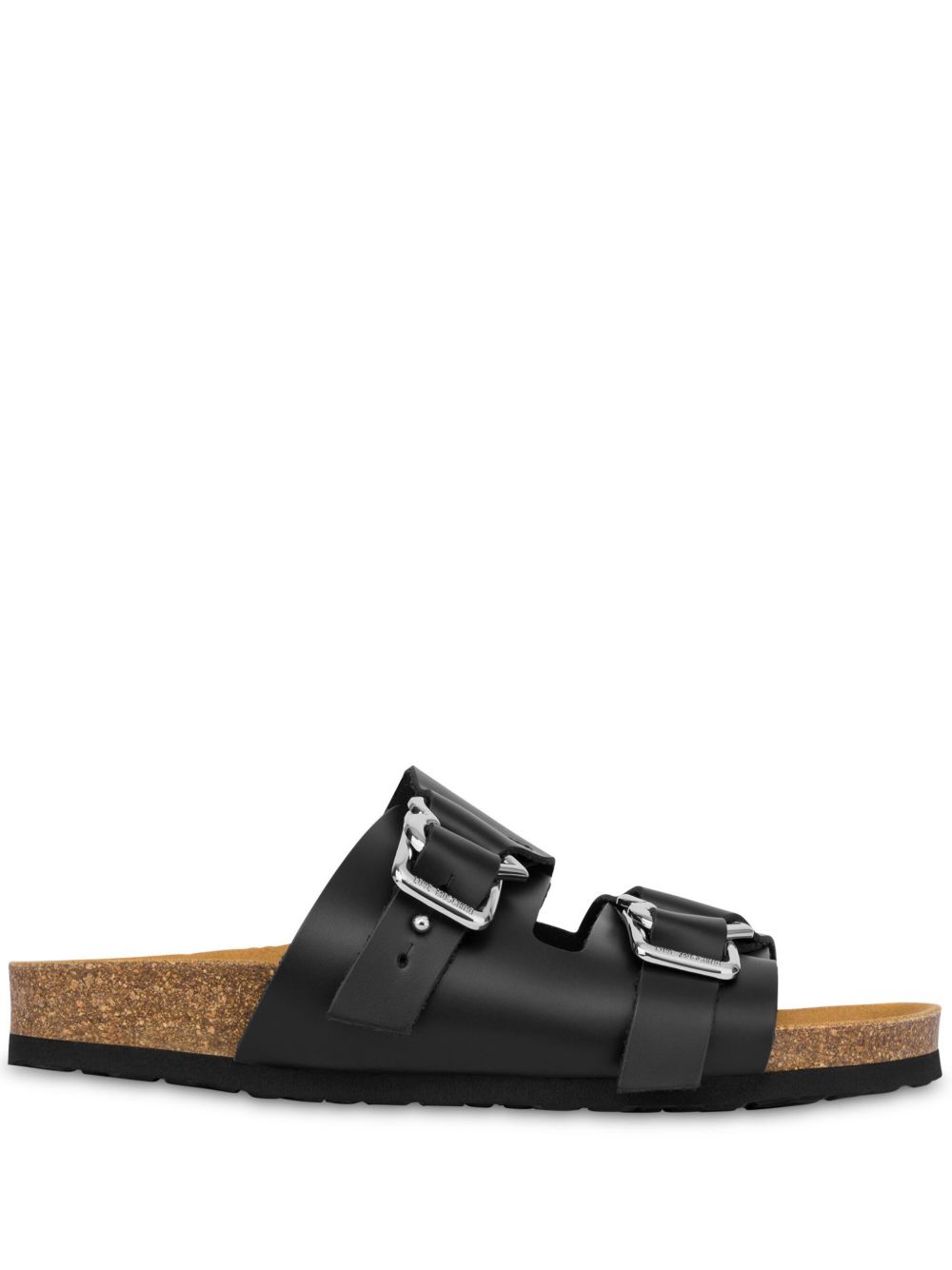 Love Moschino leather slides - 黑色