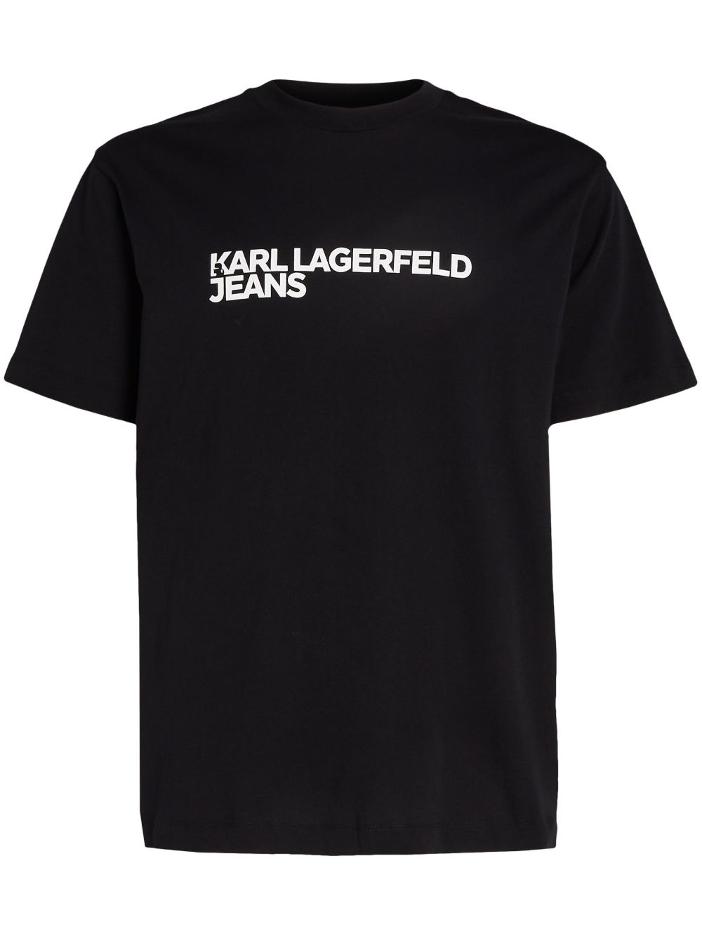 Karl Lagerfeld Jeans logo印花棉T恤 - 黑色