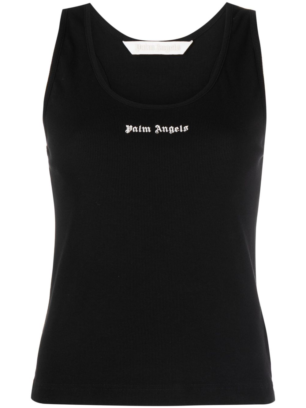 Palm Angels logo印花挖背上衣 - 黑色