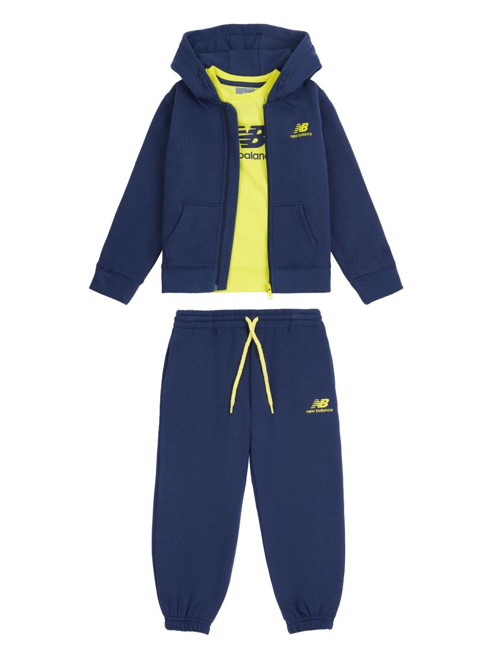 New Balance Kids logo印花运动套装 - 蓝色