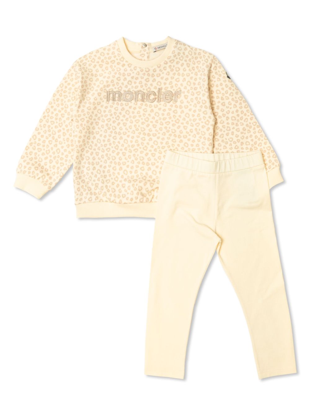 Moncler Enfant logo印花运动套装 - 黄色