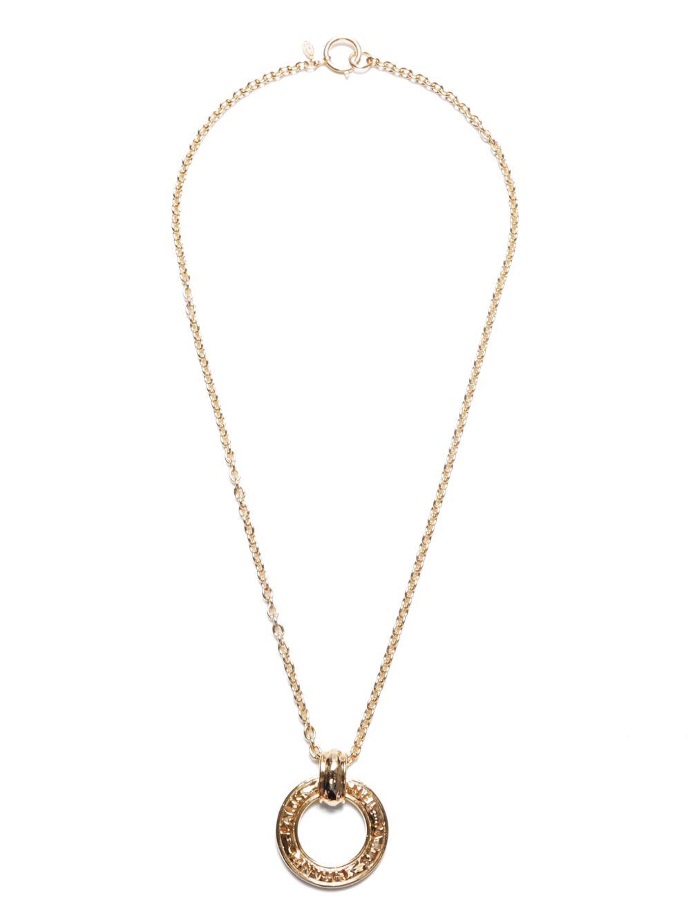 CHANEL Pre-Owned logo链式项链（1980年代典藏款） - 金色