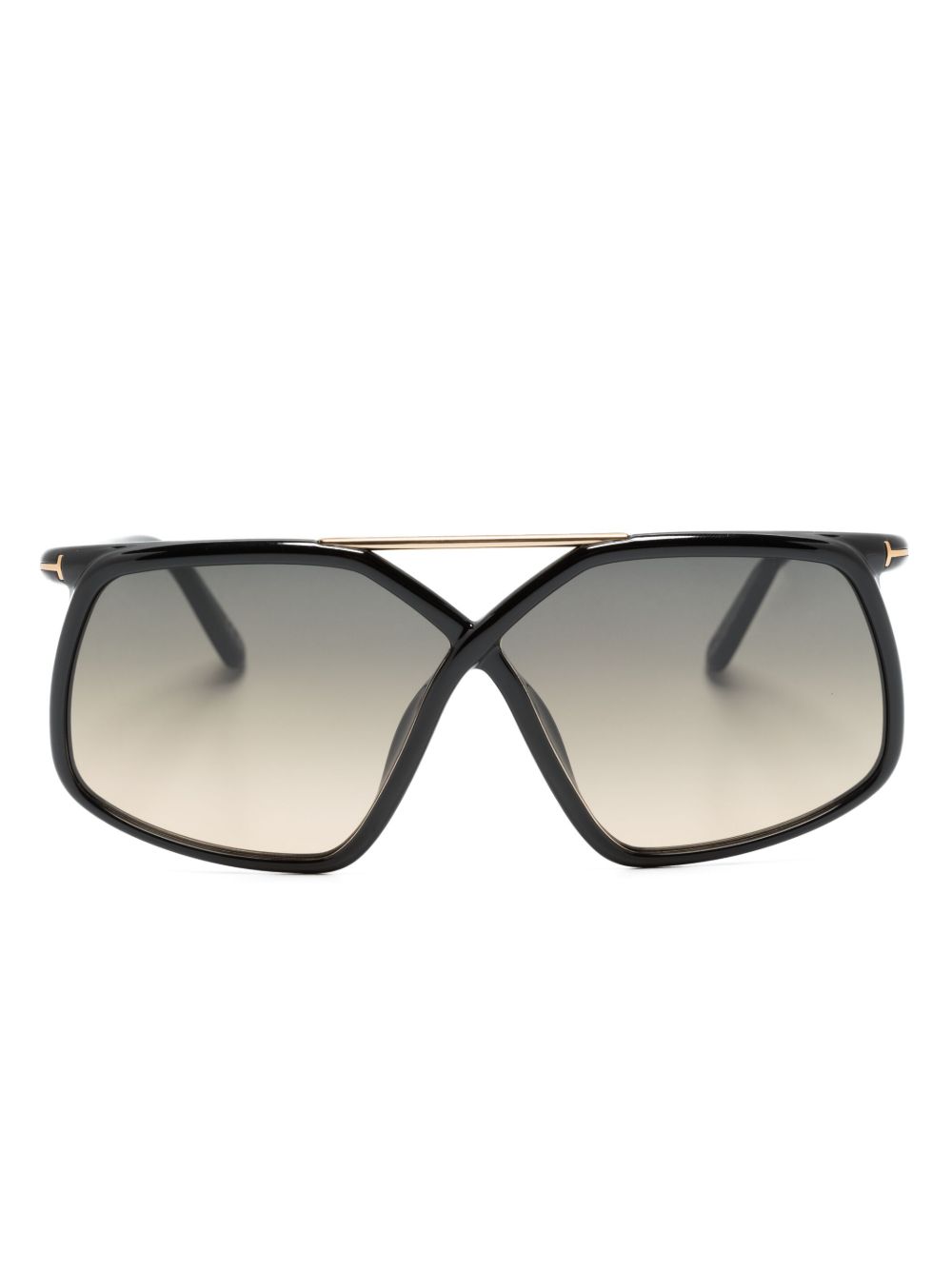 TOM FORD Eyewear Meryl 超大款太阳眼镜 - 黑色
