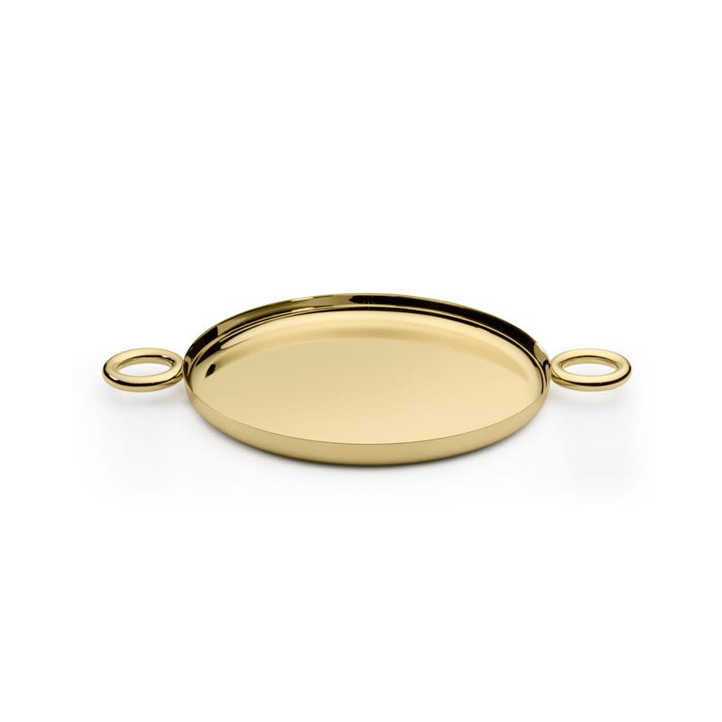 Ghidini 1961 Double O Tray Polished Brass