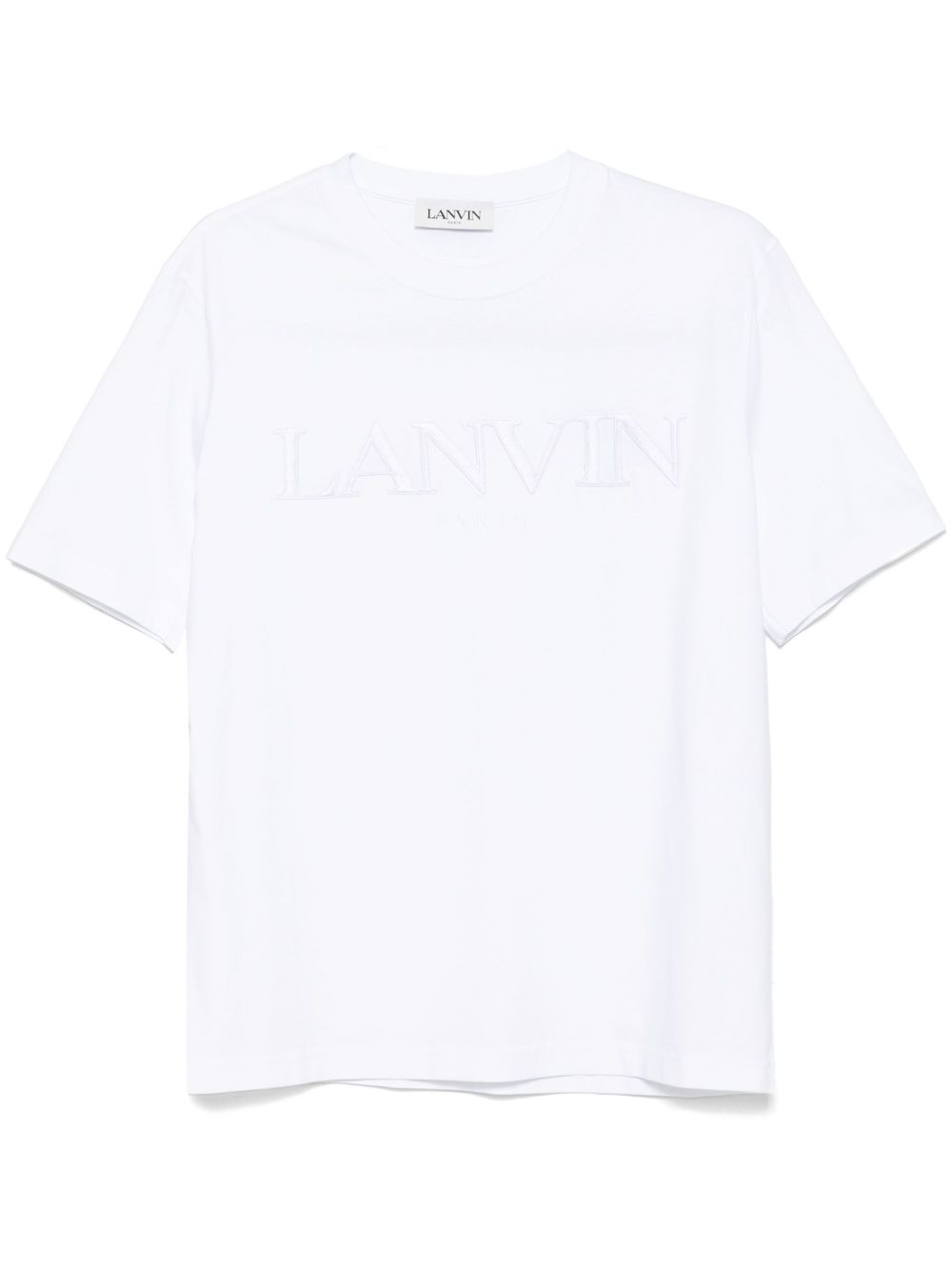 Lanvin logo刺绣T恤 - 白色