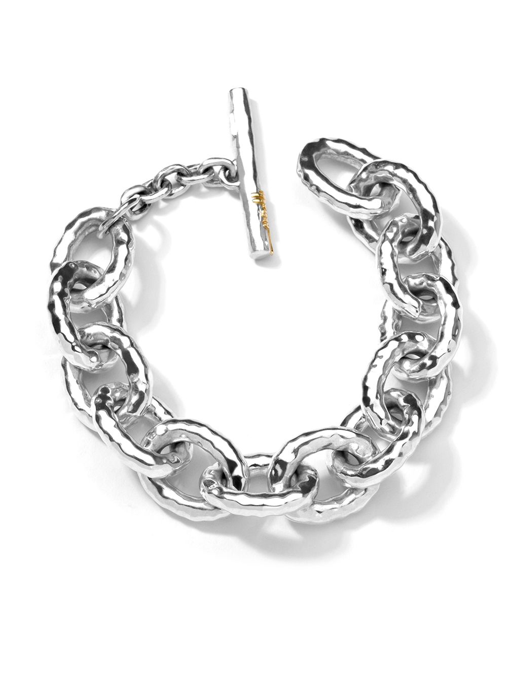 IPPOLITA Jumbo Classico 凹凸纹理链式手链 - 银色