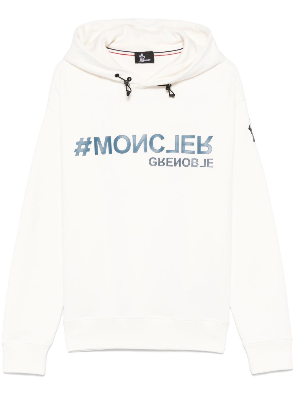 Moncler Grenoble 凸纹logo连帽衫 - 白色
