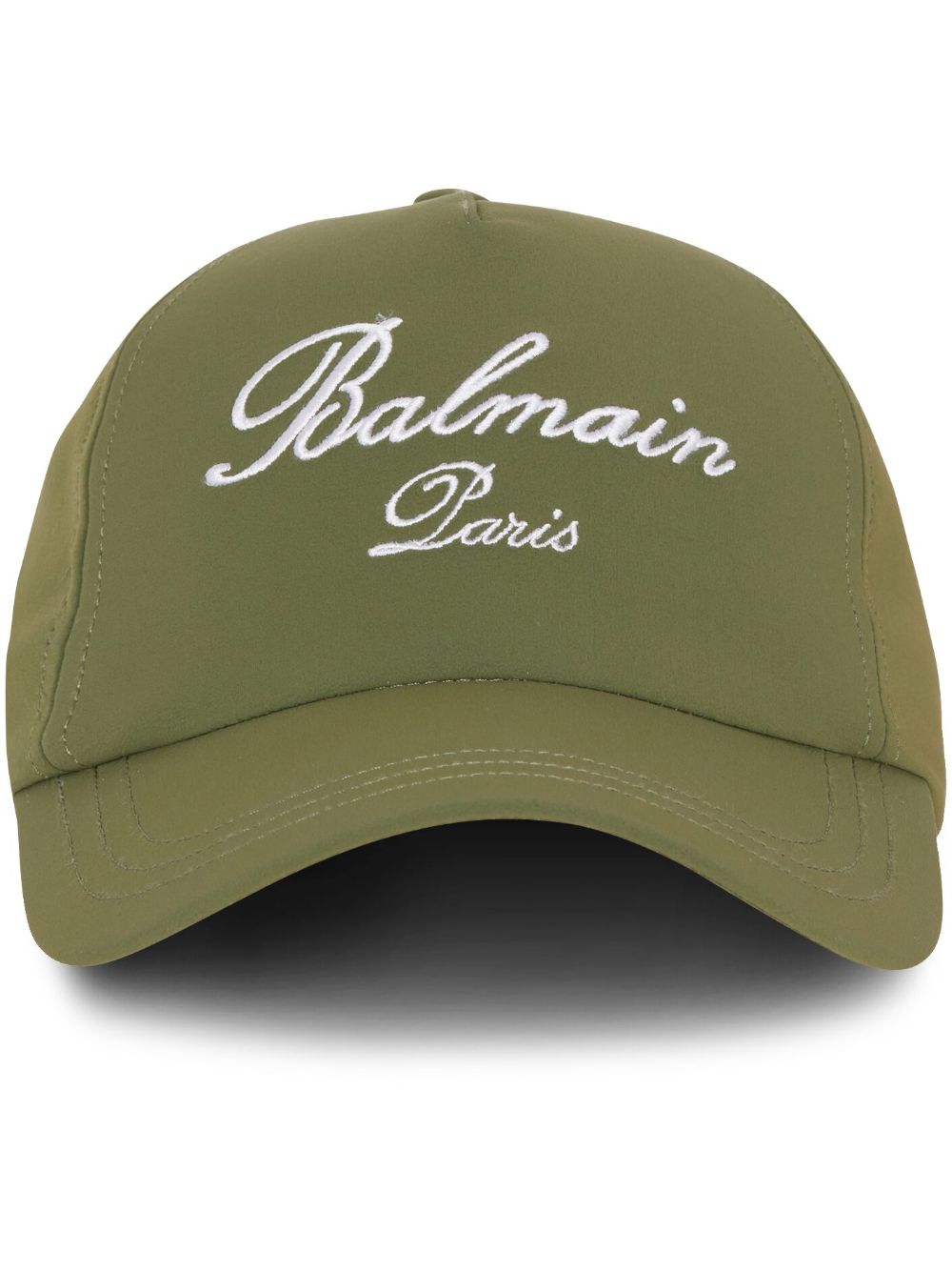 Balmain logo刺绣棒球帽 - 绿色