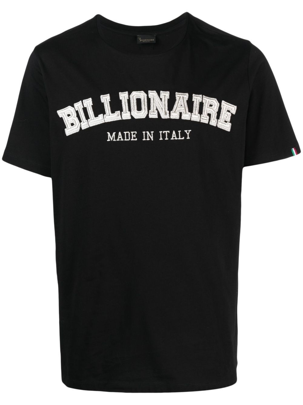 Billionaire logo刺绣T恤 - 黑色
