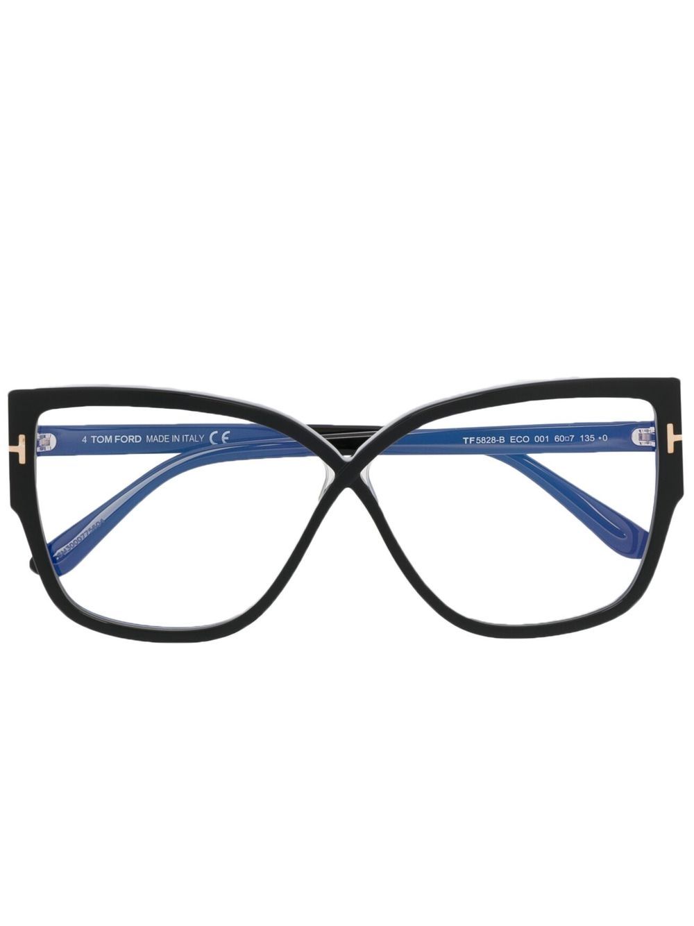 TOM FORD Eyewear 猫眼框眼镜 - 黑色