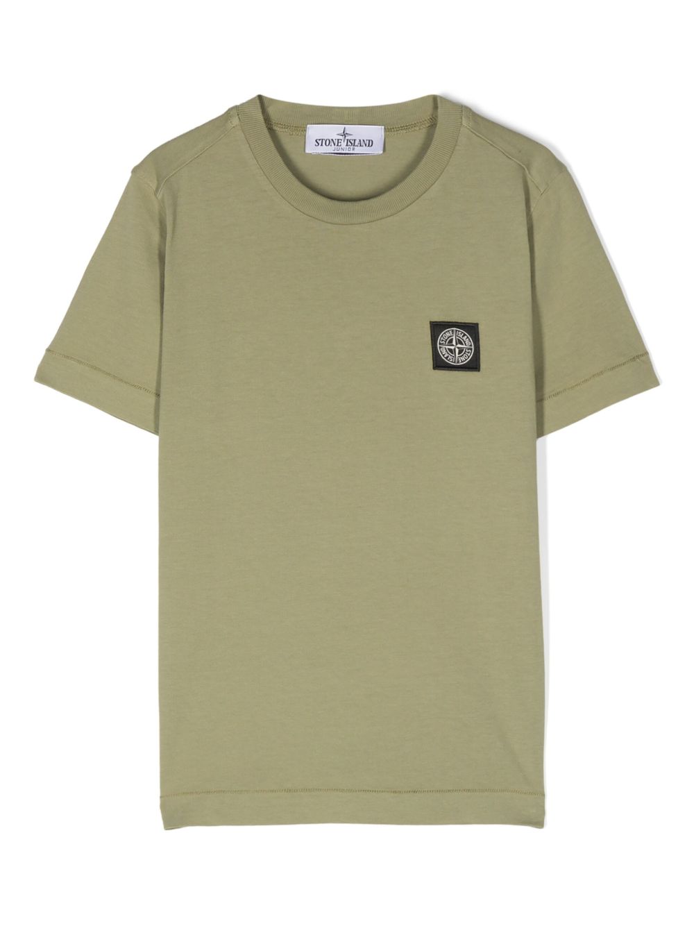 Stone Island Junior 罗盘贴花棉T恤 - 绿色
