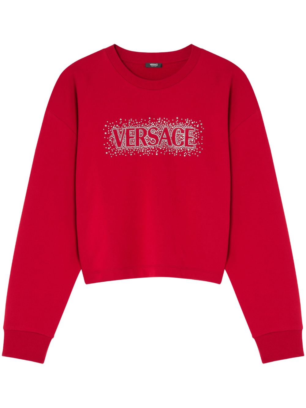 Versace logo缀饰卫衣 - 红色