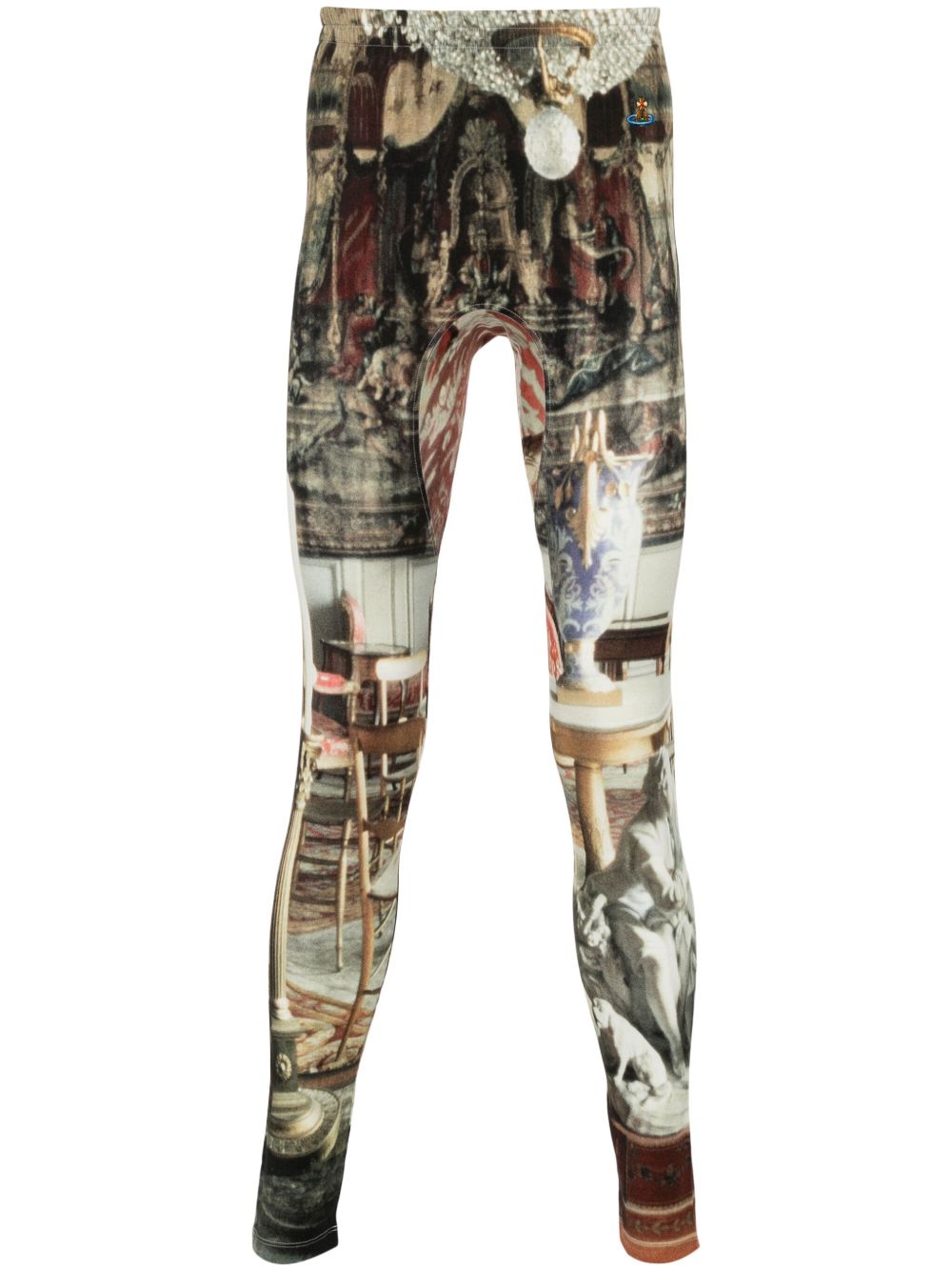 Vivienne Westwood 图案印花打底裤 - 绿色