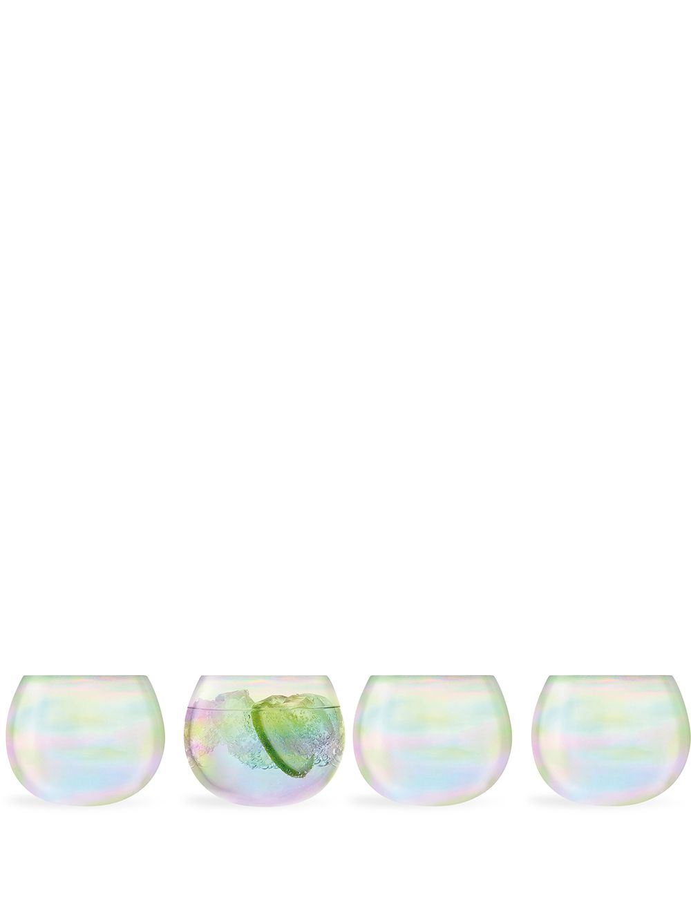 LSA International Bubble Rocking 玻璃杯套装 - 中性色