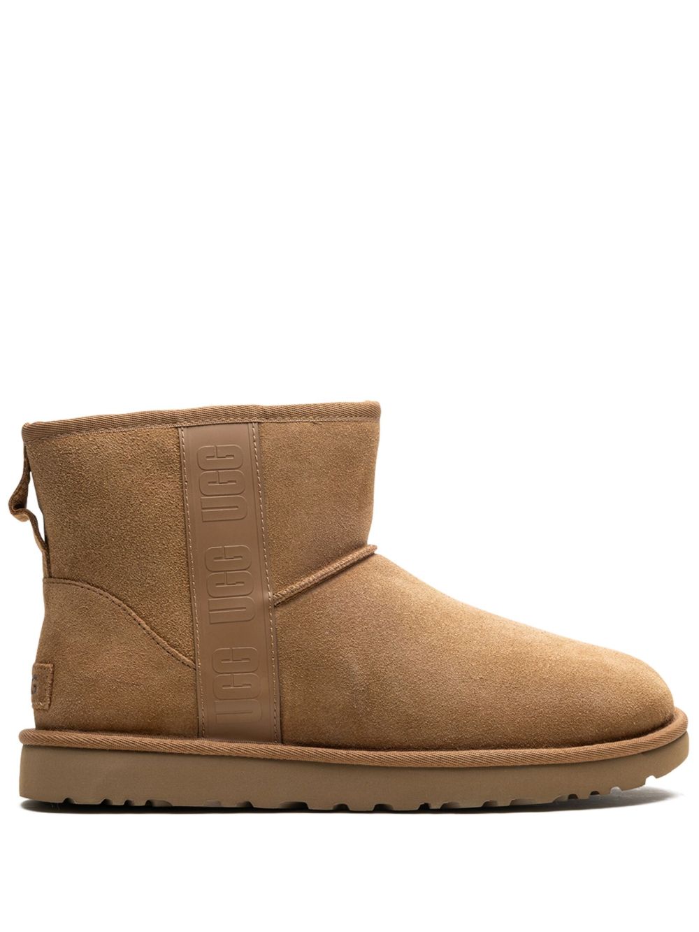 UGG logo饰带及踝靴 - 褐色