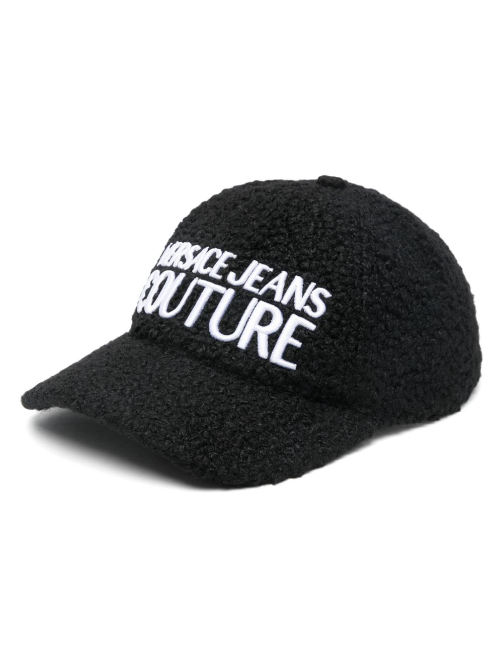 Versace Jeans Couture logo刺绣棒球帽 - 黑色
